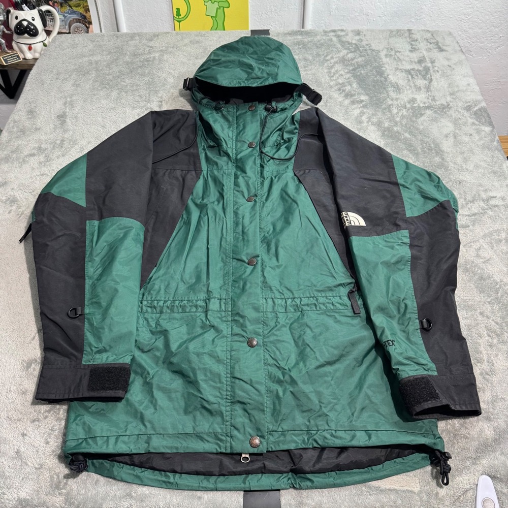 Vintage 90s The North Face Gore-Tex Mountain Light Jacket Green Womens Small